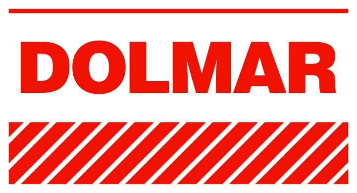 A red and black logo for colman.