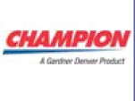 A logo of champion products