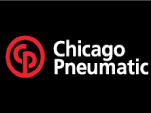 A black and white logo of chicago pneumatic