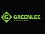 A black background with the company name and logo of greenlee.