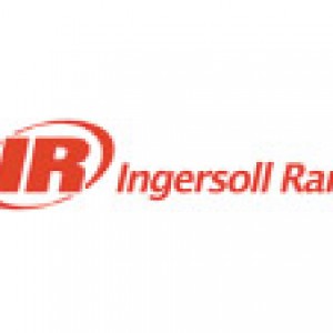 A red and white logo of ingersoll rand