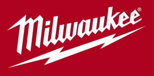 A red and white logo for milwaukee.