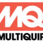 A red and white logo for multiquip.