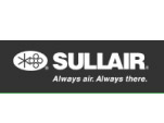 A black and white logo of sullair