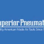 A blue and white logo of superior pneumatic.