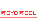 A red and white logo of toyo-tool