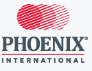 A logo of phoenix international