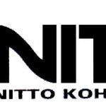 A black and white logo of the nitto koho company.