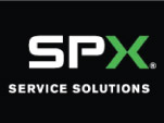 A black and green logo for service solutions.